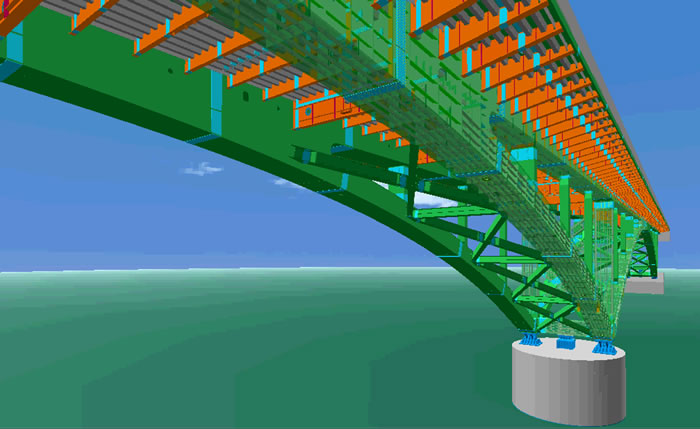 鋼橋をはじめとする鋼構造物の原寸作業を効率化します。